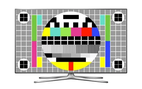 TV test pattern screen Stock Illustration