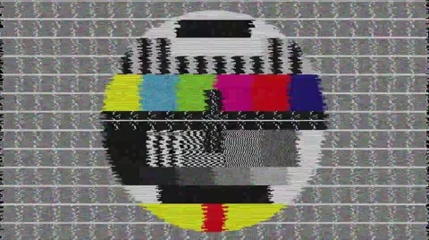 TV test screen transformer Stock Footage 49977300
