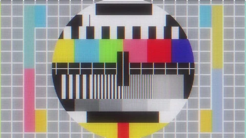 TV test tablet with glitch interference on lcd screen background animation - new Stock Footage 82938569