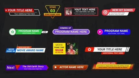 TV Titles After Effects stock