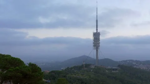 TV tower in Barcelona Stock Footage 68220409
