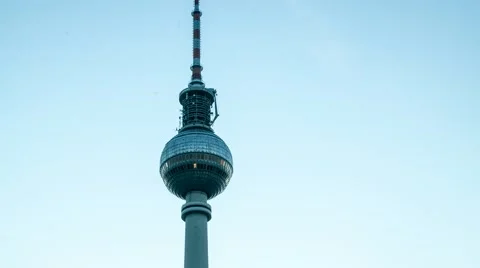 TV-Tower at Berlin in 4k Video stock 51251101