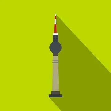 TV tower, Berlin icon, flat style Ilustración de archivo