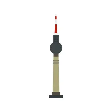 TV tower, Berlin icon, flat style Stock Illustration