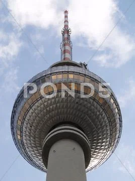 Tv tower of berlin Stock Photos