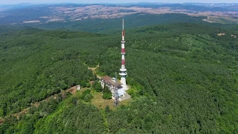 Tv tower in the forest 스톡 동영상 113191386