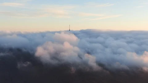 TV tower in Matra, hungary Stock Footage 124418921
