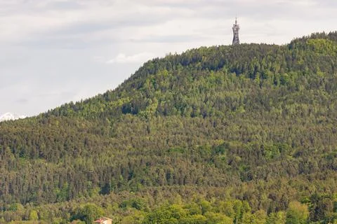 TV tower on the mountain Stock Photos