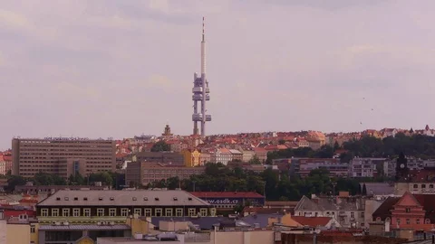 TV Tower Prague Stock Footage 82700249