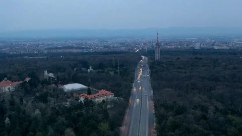 TV Tower Sofia Hypelapse Stock Footage 116594476