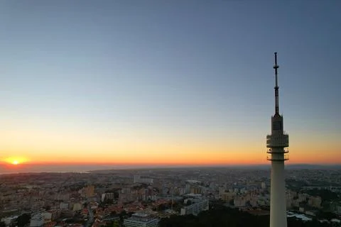 TV tower in Vila Nova de Gaia, Portugal. Stock-Fotos