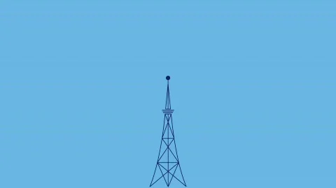 Tv towerblue Video stock 331188