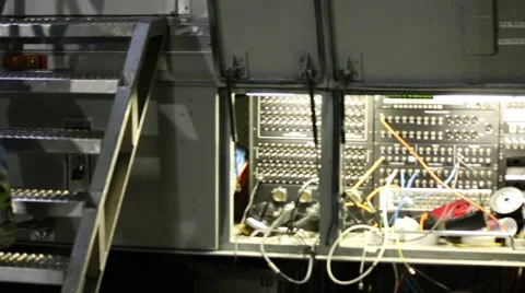 Tv truck electronics Stock Footage 43486453