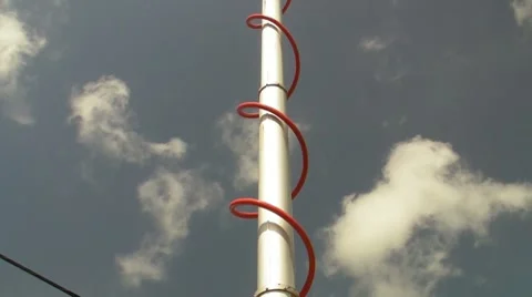 TV-Van mobile telescopic broadcast antenna tilt up 1 Stock Footage 7903131