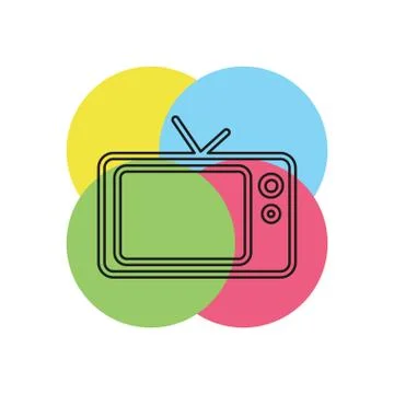 Tv vector icon Stock Illustration