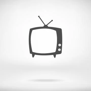 TV vector icon in interior Stock Illustration