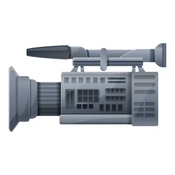 Tv video camera icon, cartoon style Stock Illustration
