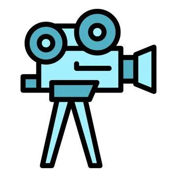 Tv video camera icon vector flat Stock Illustration