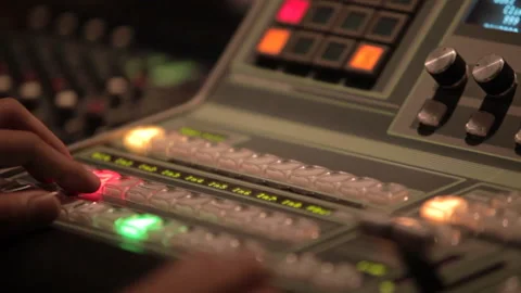 Tv video recording switcher system broadcast podcasting live Stock Footage 160019208