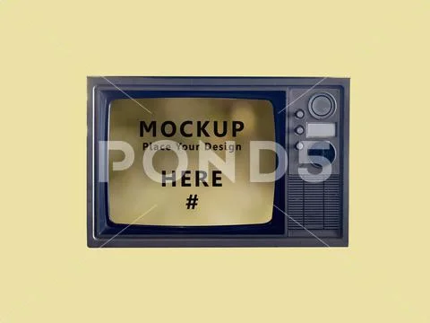 TV vintage mockup PSD-Vorlage
