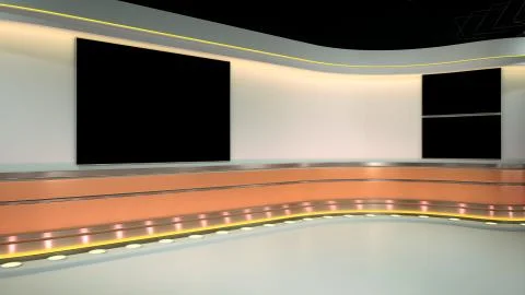 TV Virtual Studio background 3d rendering Stock Illustration