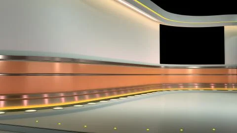 TV Virtual Studio background 3d rendering Stock Illustration