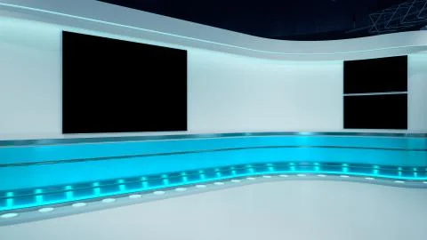 TV Virtual Studio background 3d rendering Stock Illustration
