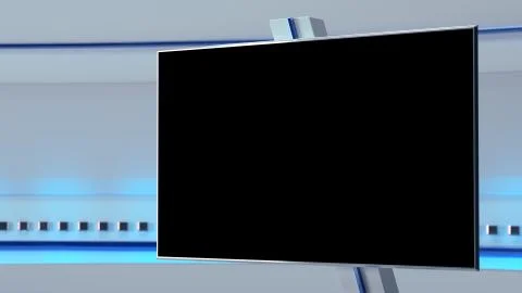 TV Virtual Studio background 3d rendering Stock Illustration