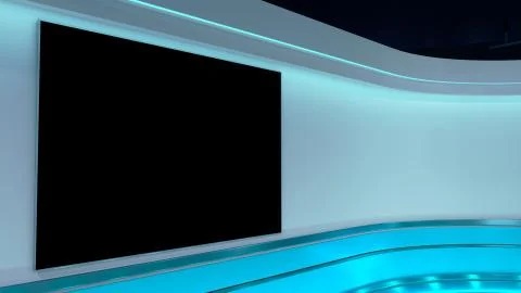TV Virtual Studio background 3d rendering Stock Illustration