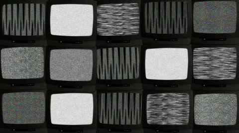 TV wall 02B Stock Footage 329585