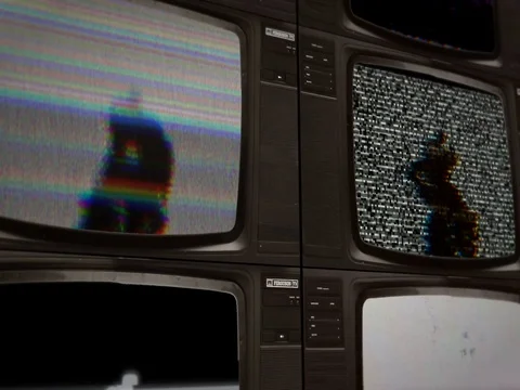 TV Wall In and Out Video stock 71815483