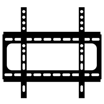 Tv wall bracket icon. Tv wall mount sign. flat style. Stock Illustration