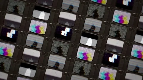 TV Wall In From Distance Stock Footage 71815510