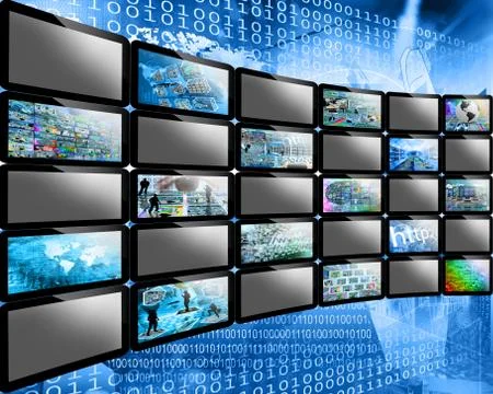 Tv wall Stock Illustration