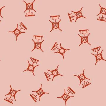 Tv wall mount home accessory glyph vector seamless pattern Stockillustratie