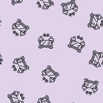 Tv wall mounting line seamless pattern Stock Illustration