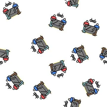 Tv wall mounting vector seamless pattern Stock Illustration