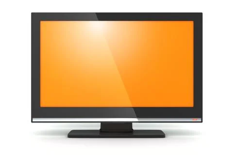 TV on white background (done in 3d) Illustrazione stock