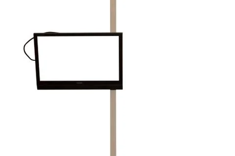 TV on white background Stock Photos