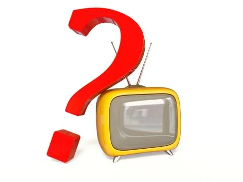 Tv on white Stock Illustration