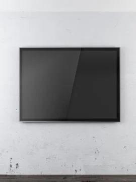 TV in the white room Ilustração Stock