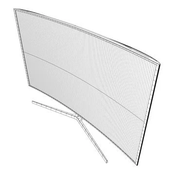TV wireframe vector illustration. Icon for design. 3D. Stockillustratie