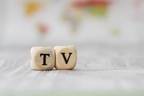 TV word Stock Photos