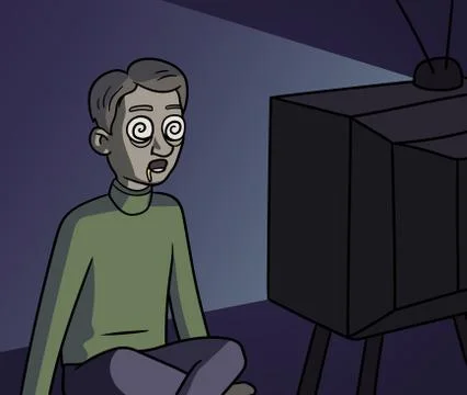 TV zombie イラスト素材