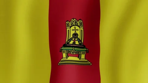 Tver Oblast. The flag flutters in the wind Stock Footage 213870739