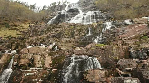 Tvindefossen waterfall Stock-Footage 11429665