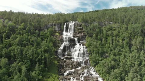 Tvindefossen Waterfall Stock Footage 146290254