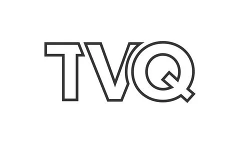 TVQ logo design template with strong and modern bold text. Initial based ve.. Stock Illustration
