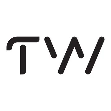 Tw initial letter vector logo icon Stock-Illustration