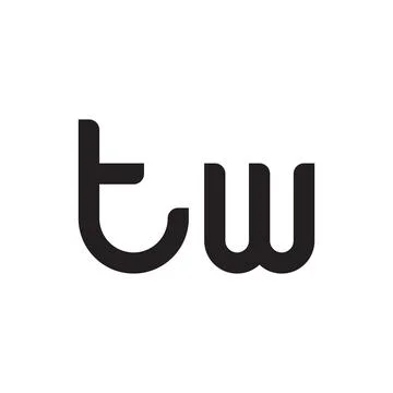Tw initial letter vector logo icon Illustrazione stock